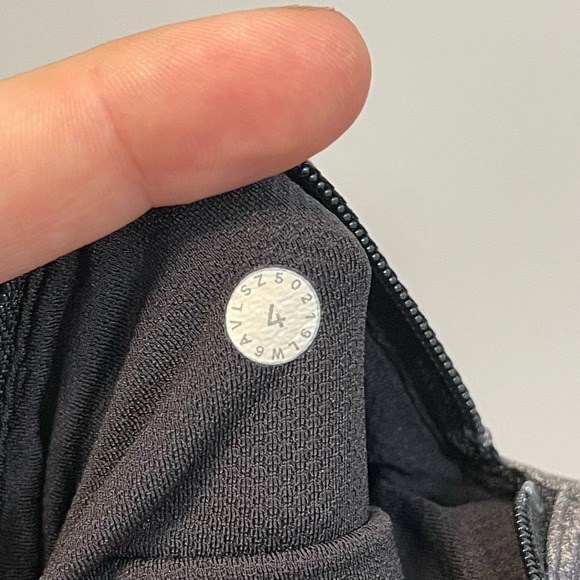 Lululemon Pace Rival 22" Crop Full-On Luxtreme Leggings Heathered Black Grey 4 - Picture 14 of 14